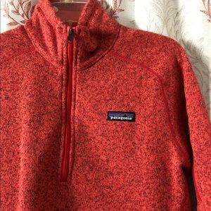 Patagonia 1/4 zip coral pullover